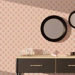 Papier peint intissé MILIAS coloris rose orangé et mauve - 4MURS