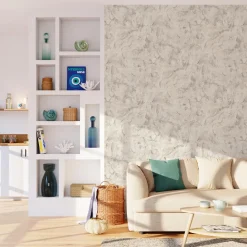Papier peint intissé MINERAL coloris blanc - 4MURS