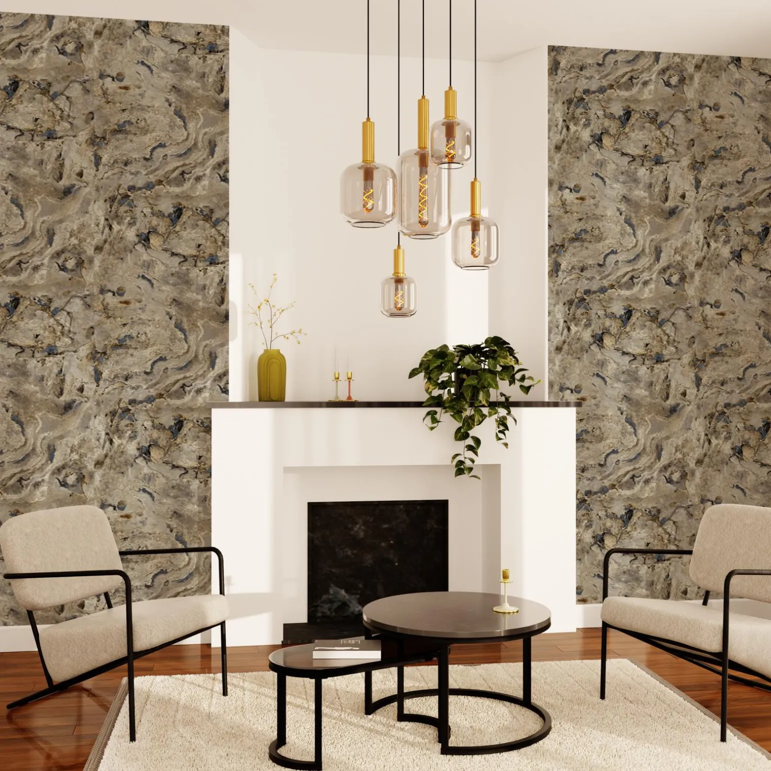 Papier peint intissé MINERAL coloris beige liège - 4MURS