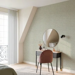Papier peint intissé NAOMI coloris vert et rose - 4MURS