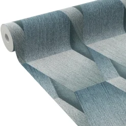 Papier peint intissé NESS coloris bleu grisé - 4MURS