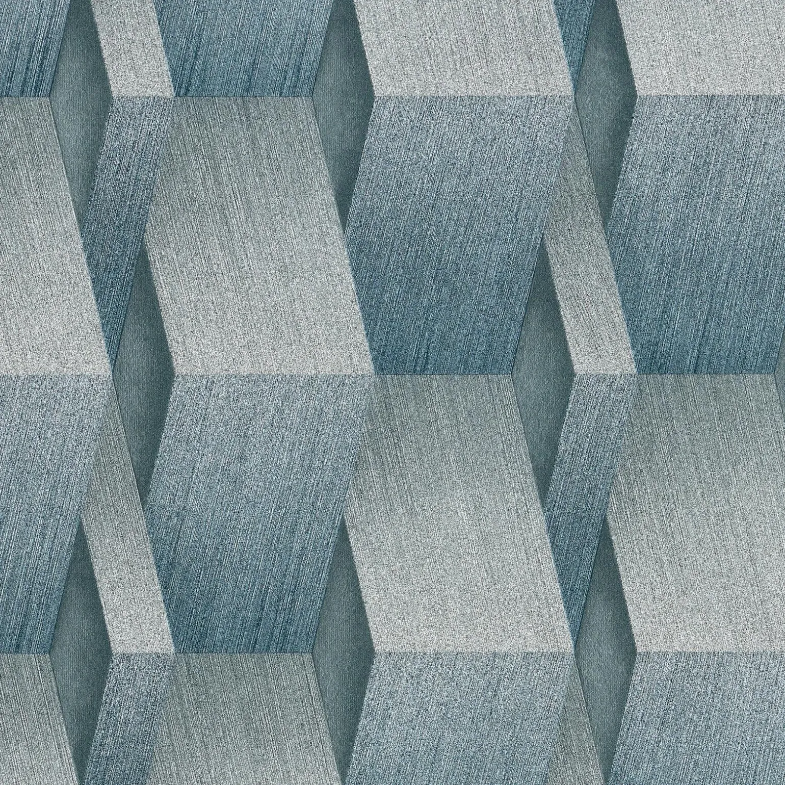 Papier peint intissé NESS coloris bleu grisé - 4MURS