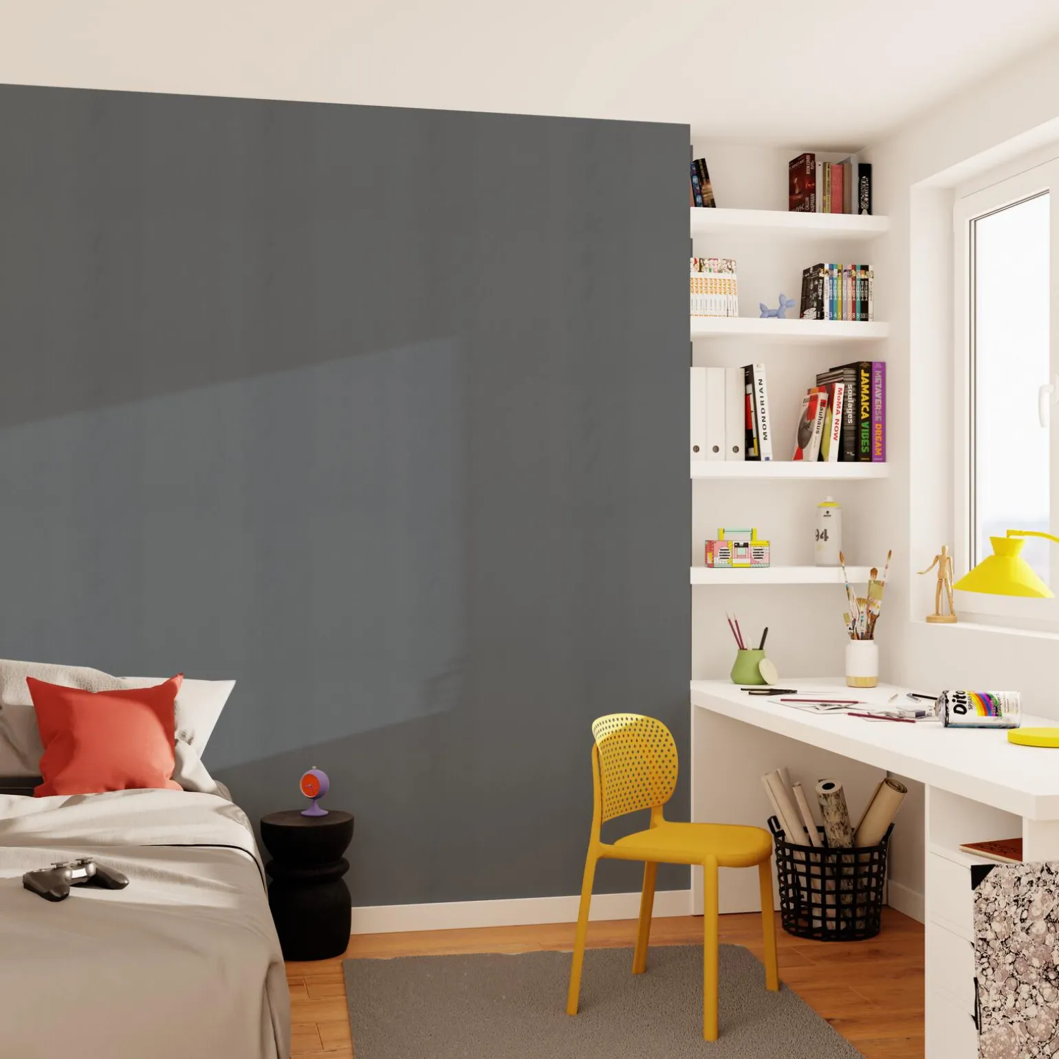 Papier peint intissé NEW INFINITY coloris gris acier - 4MURS