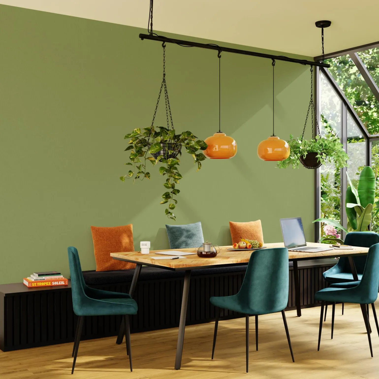 Papier peint intissé NUNCA coloris vert gazon - 4MURS