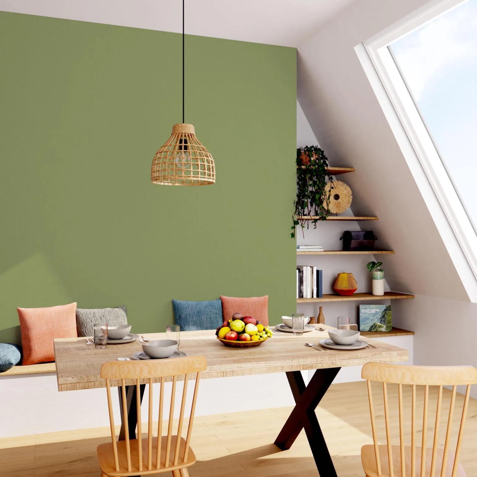 Papier peint intissé NUNCA coloris vert gazon - 4MURS