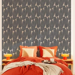 Papier peint intissé ODDA coloris Noir et taupe - 4MURS