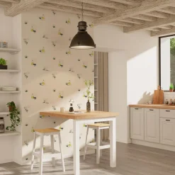 Papier peint intissé OLIO coloris blanc cassé - 4MURS