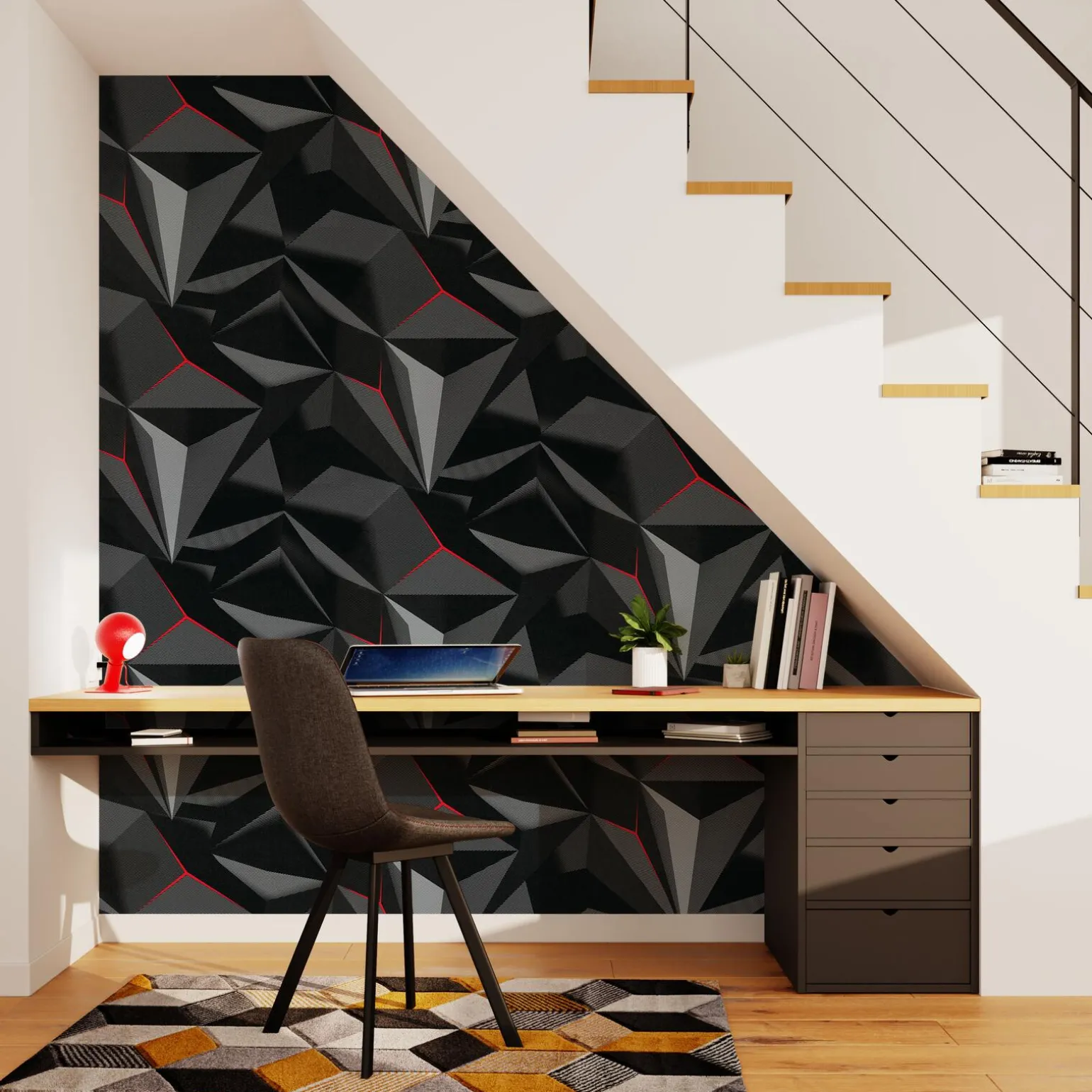 Papier peint intissé OMEGA coloris noir - 4MURS