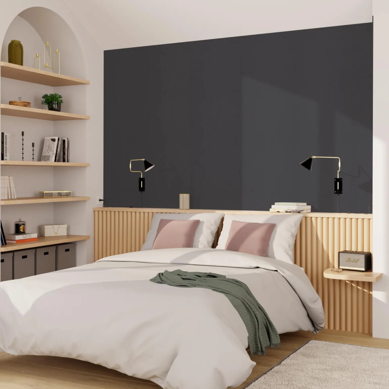 Papier peint intissé PALAZZO coloris gris souris - 4MURS