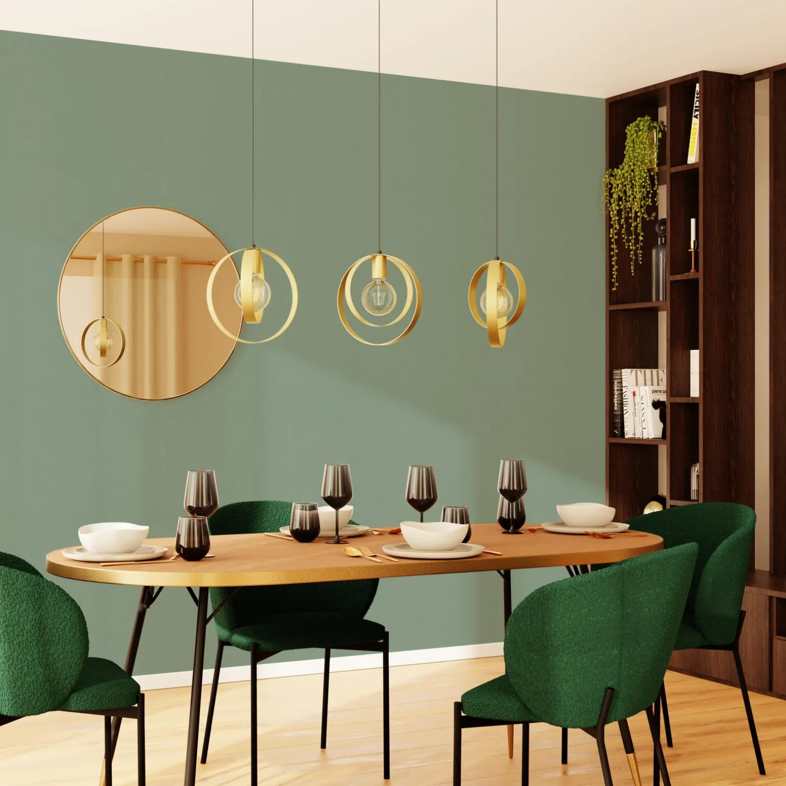 Papier peint intissé PALAZZO coloris vert de gris - 4MURS