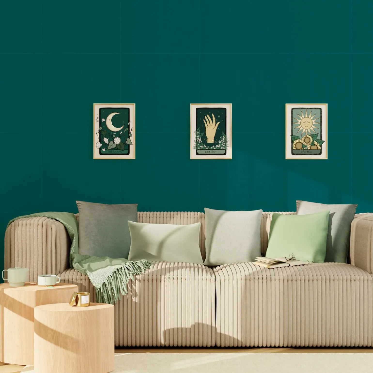 Papier peint intissé PALAZZO coloris vert émeraude - 4MURS