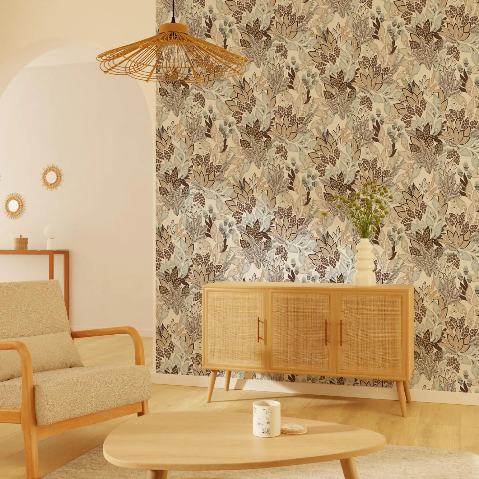 Papier peint intissé PALMYRA coloris multicolore - 4MURS