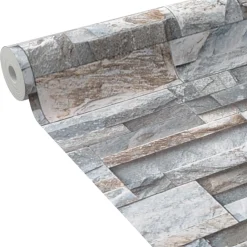 Papier peint intissé PAREMENT PIERRE NATURELLE gris béton - 4MURS