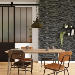 Papier peint intissé PAREMENT coloris anthracite - 4MURS