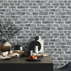 Papier peint intissé pré-encollé KENTUCKY gris foncé - 4MURS
