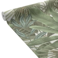 Papier peint intissé pré-encollé MARIBO coloris vert foret - 4MURS