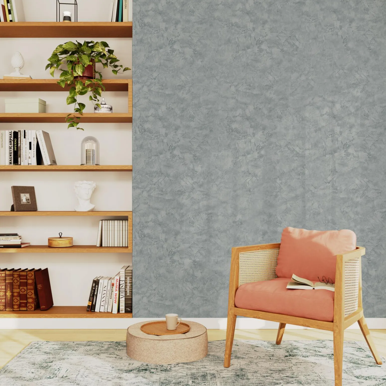 Papier peint intissé RAVENNE coloris gris béton - 4MURS