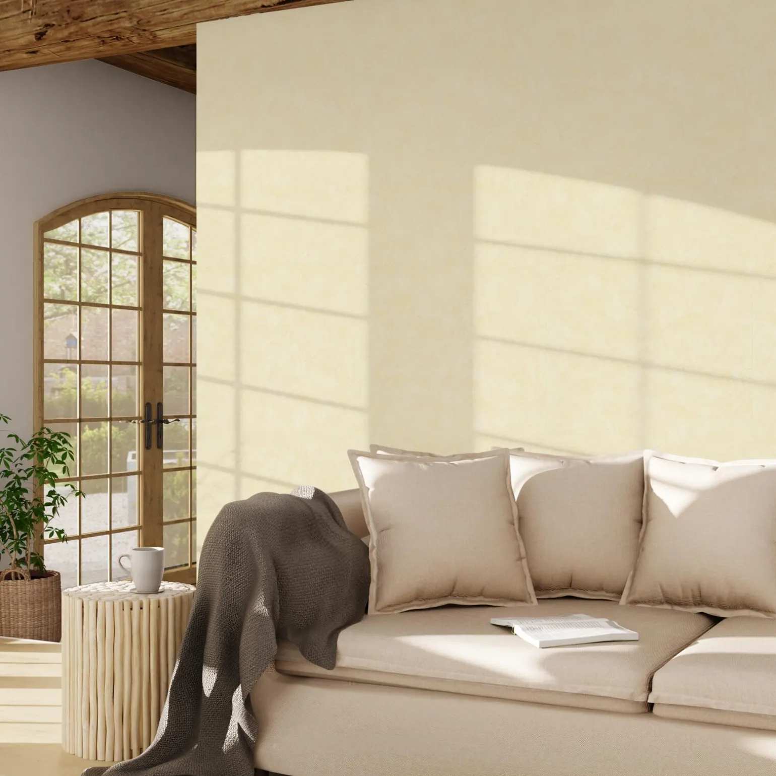 Papier peint intissé RAVENNE coloris abricot clair - 4MURS