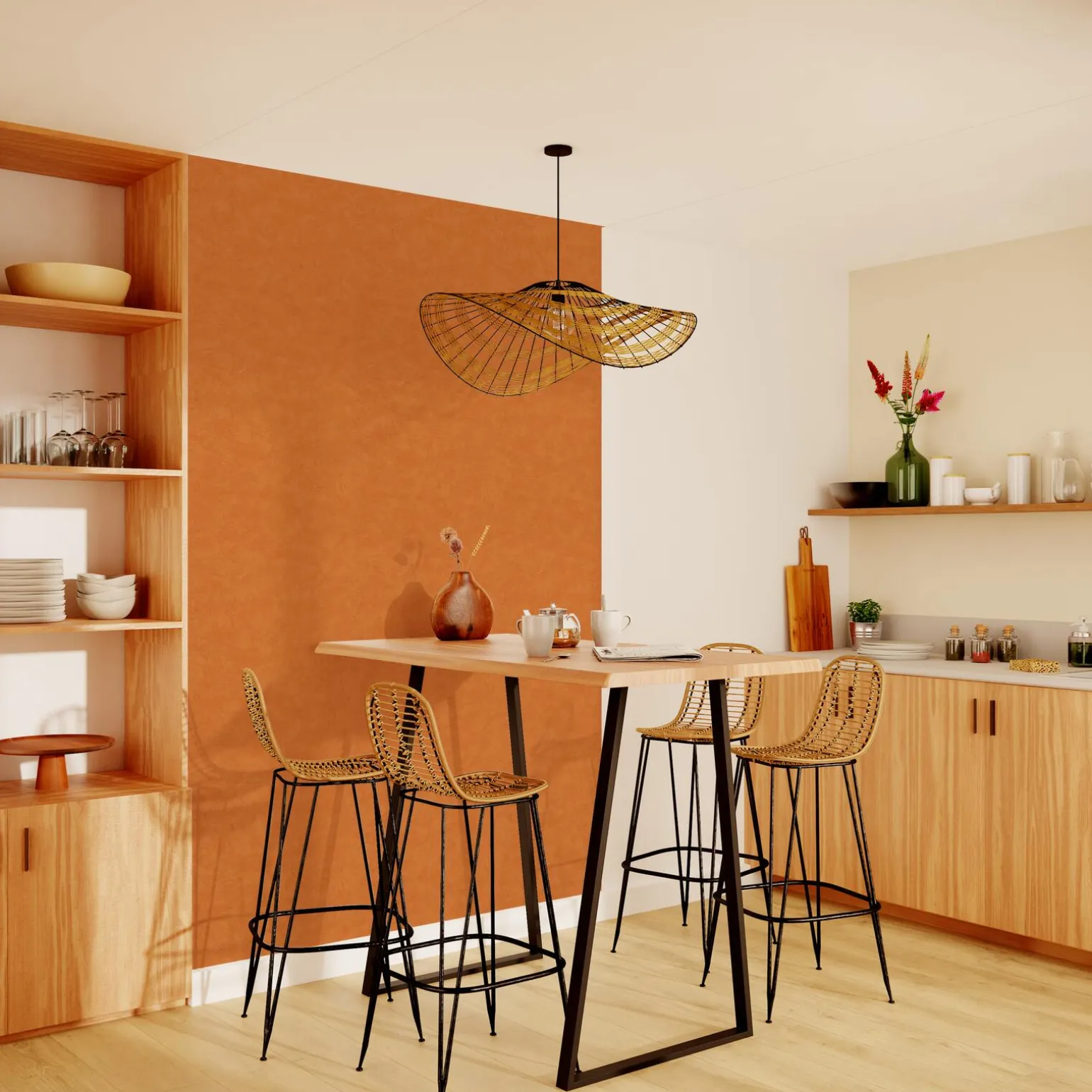 Papier peint intissé RAVENNE coloris terracotta - 4MURS