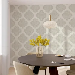 Papier peint intissé ROSACE coloris blanc - 4MURS
