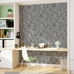 Papier peint intissé SEDNA coloris gris métallisé - 4MURS