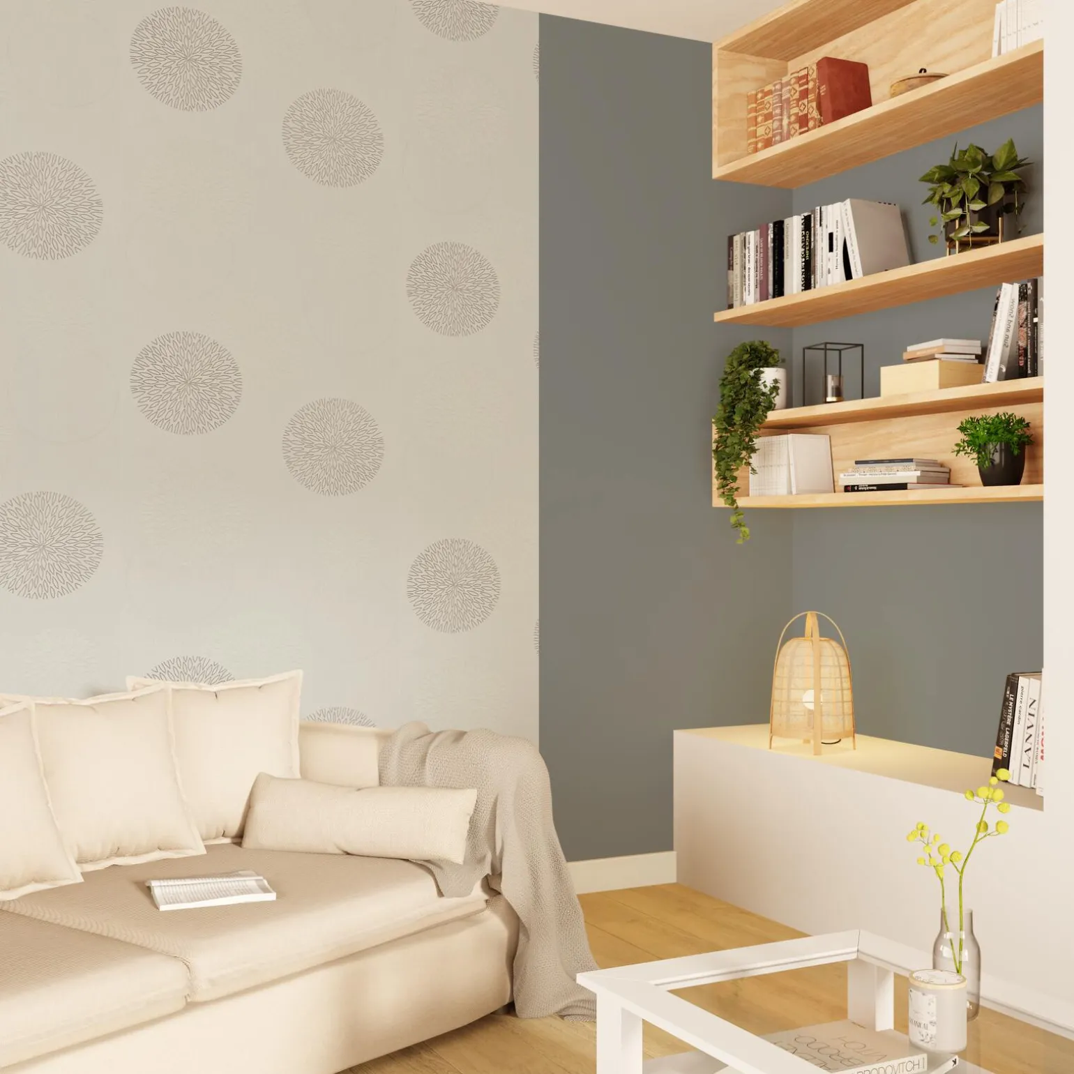 Papier peint intissé SPOT coloris blanc - 4MURS