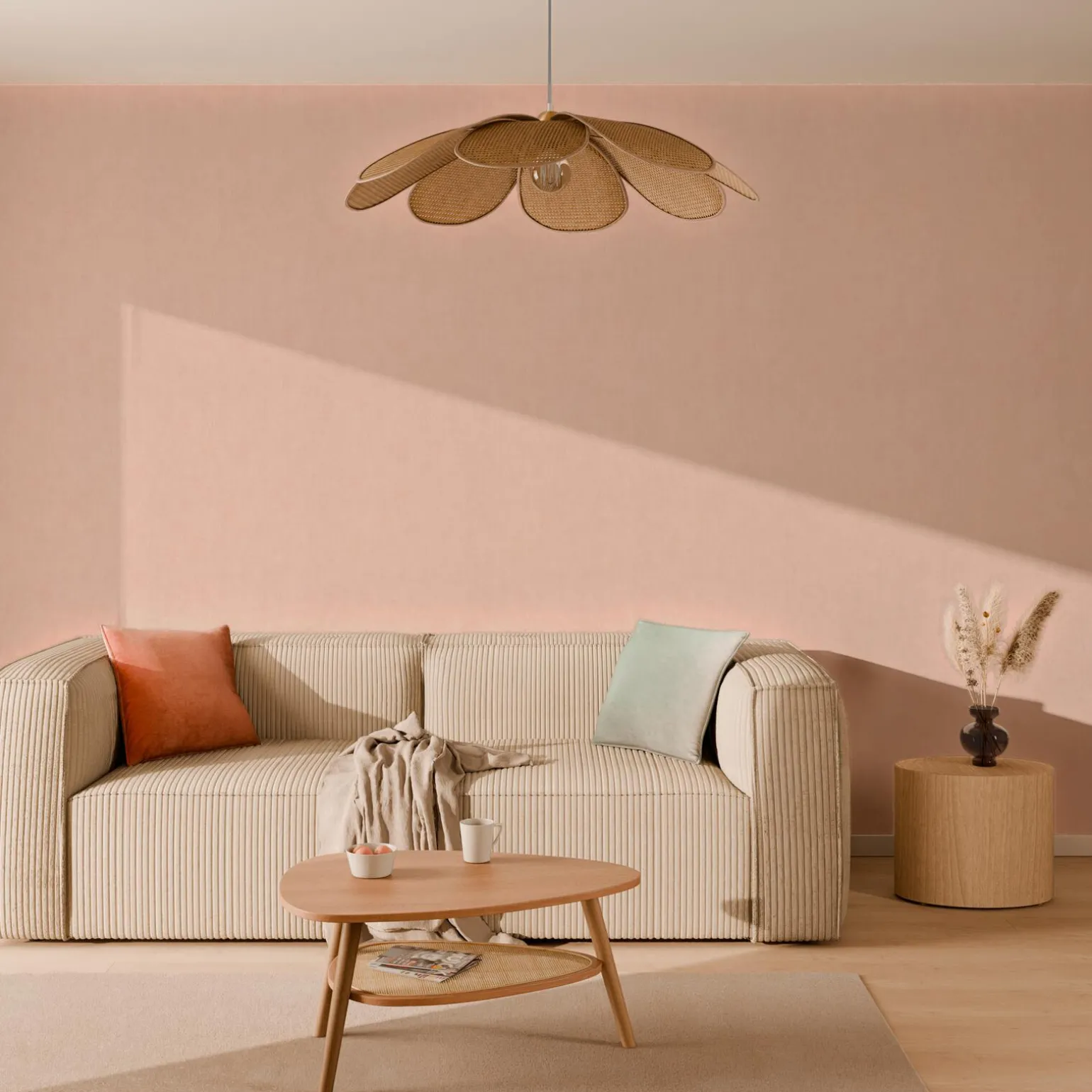 Papier peint intissé SUBLIME coloris rose poudré - 4MURS
