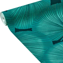 Papier peint intissé TAKAYAMA coloris vert émeraude - 4MURS