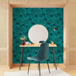 Papier peint intissé TAKAYAMA coloris vert émeraude - 4MURS