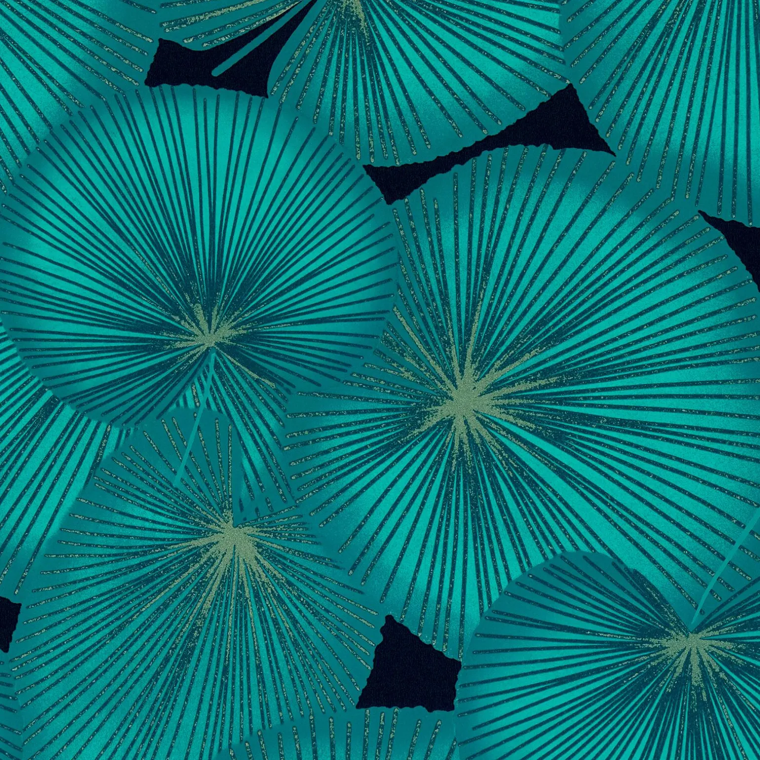 Papier peint intissé TAKAYAMA coloris vert émeraude - 4MURS