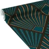 Papier peint intissé TAMARA coloris bleu paon - 4MURS