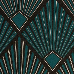 Papier peint intissé TAMARA coloris bleu paon - 4MURS