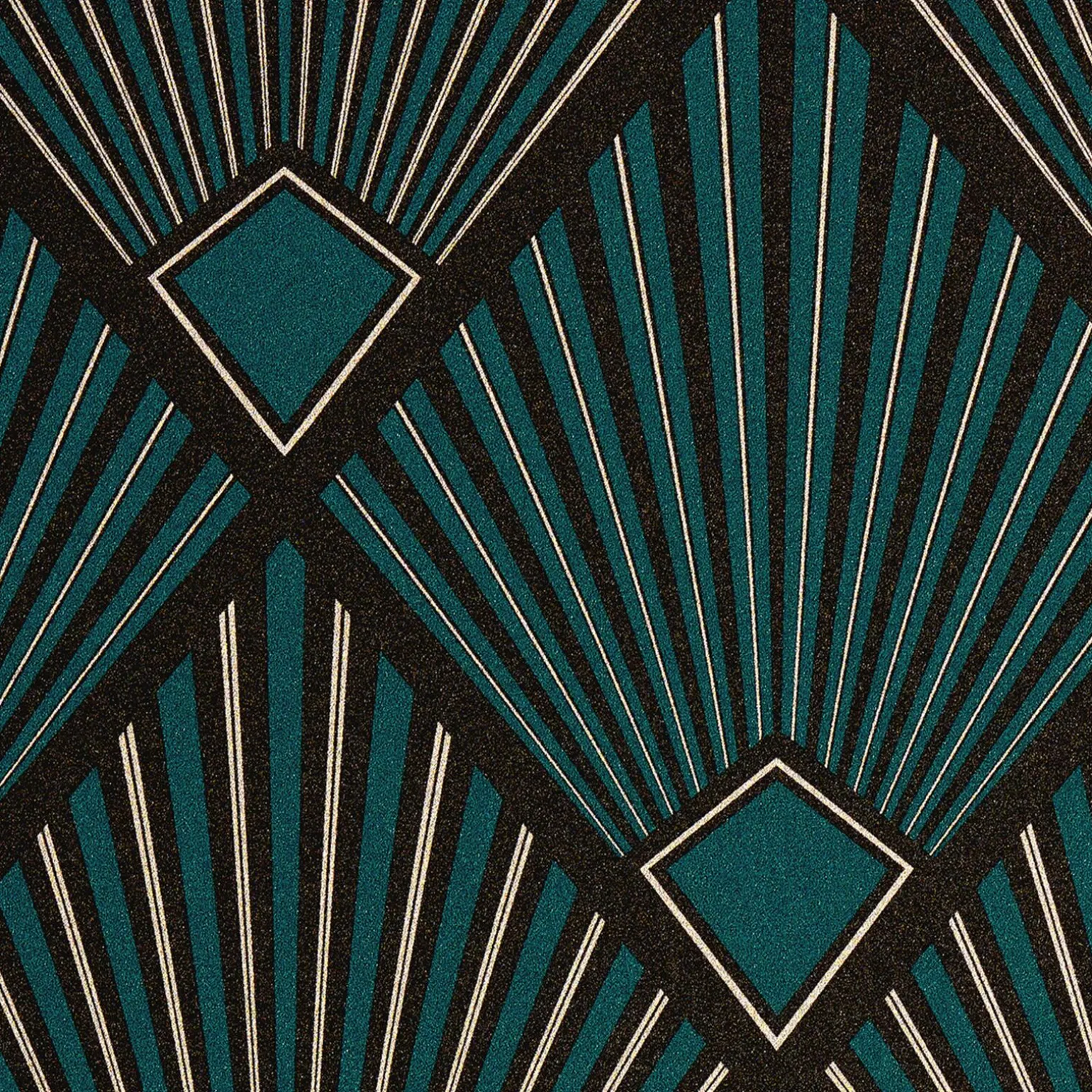 Papier peint intissé TAMARA coloris bleu paon - 4MURS