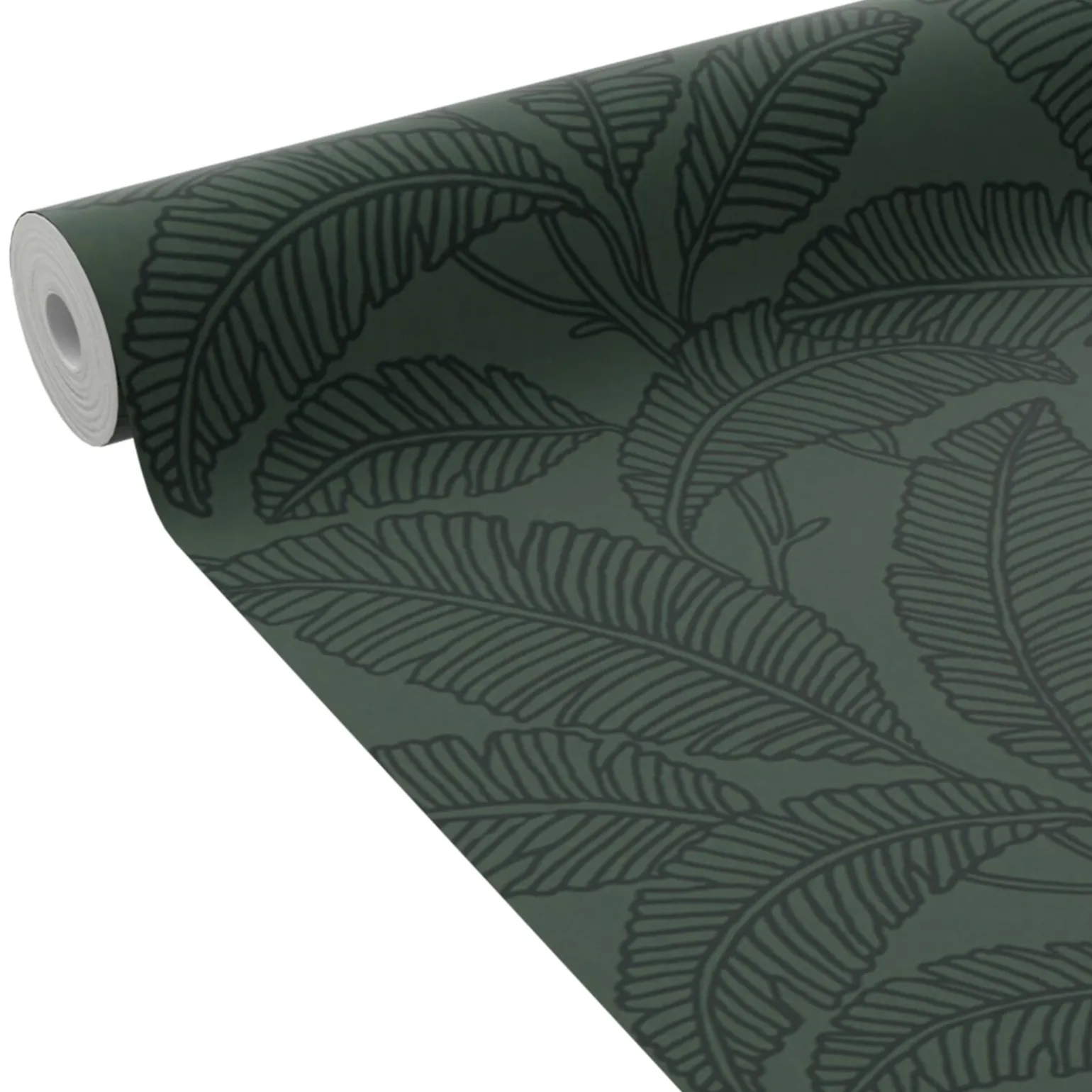 Papier peint intissé TEORA coloris Vert foncé - 4MURS
