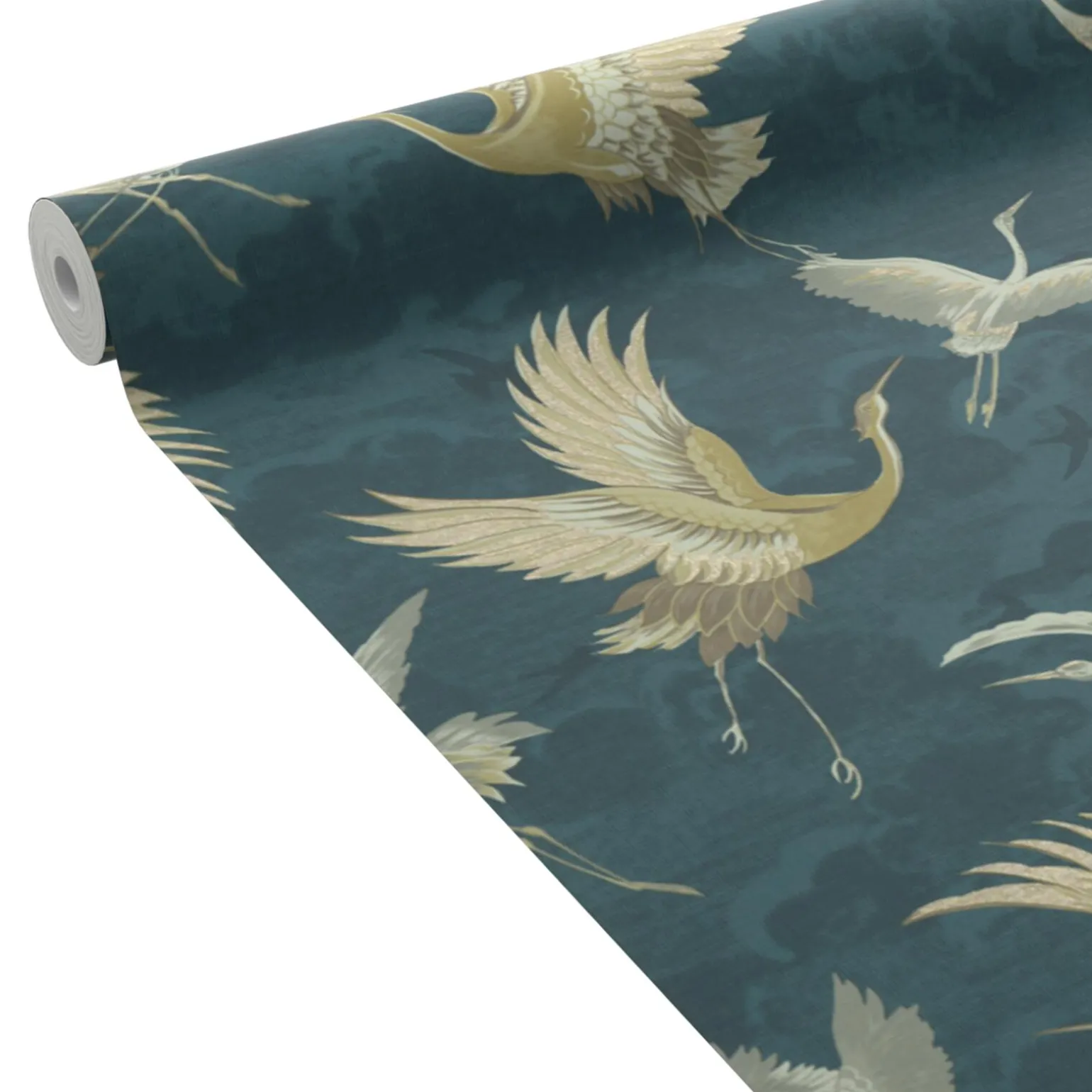 Papier peint intissé TSURU coloris bleu nuit - 4MURS