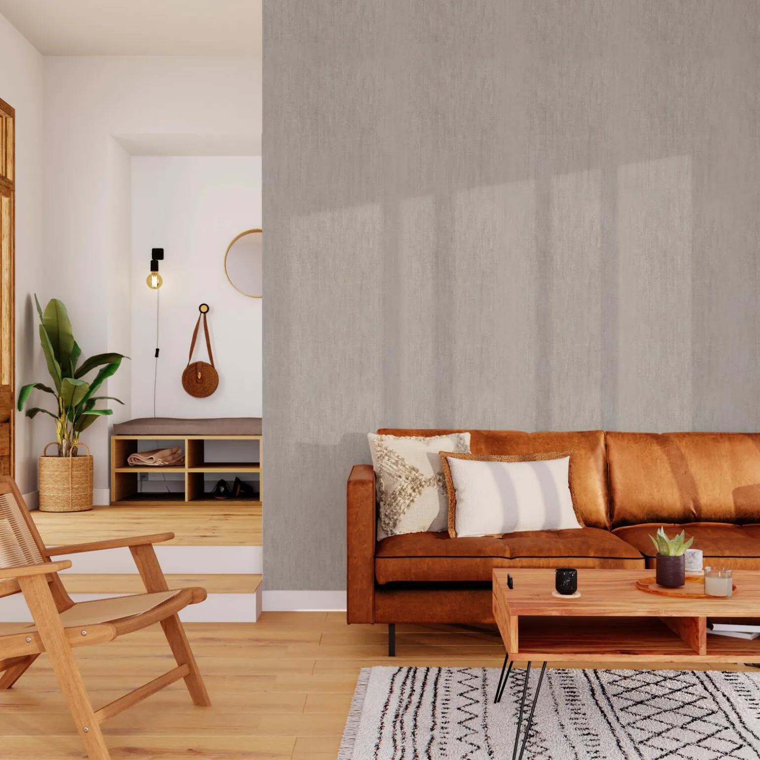 Papier peint intissé TWEED coloris taupe - 4MURS
