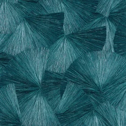 Papier peint intissé YANG coloris bleu paon - 4MURS