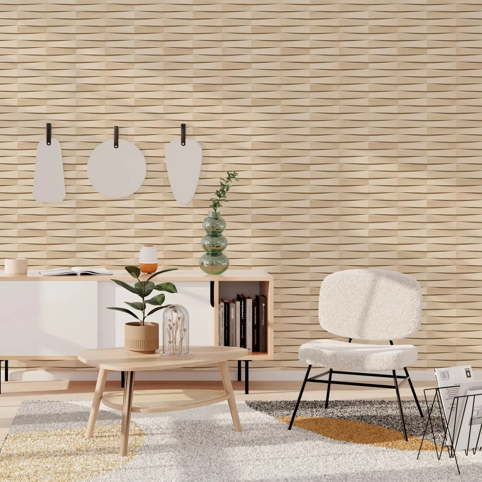 Papier peint intissé YOKO coloris beige - 4MURS
