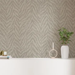 Papier peint intissé ZIBRA coloris taupe - 4MURS