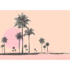 Papier peint panoramique XL MIAMI WALK 400 x 270 cm rose abricot