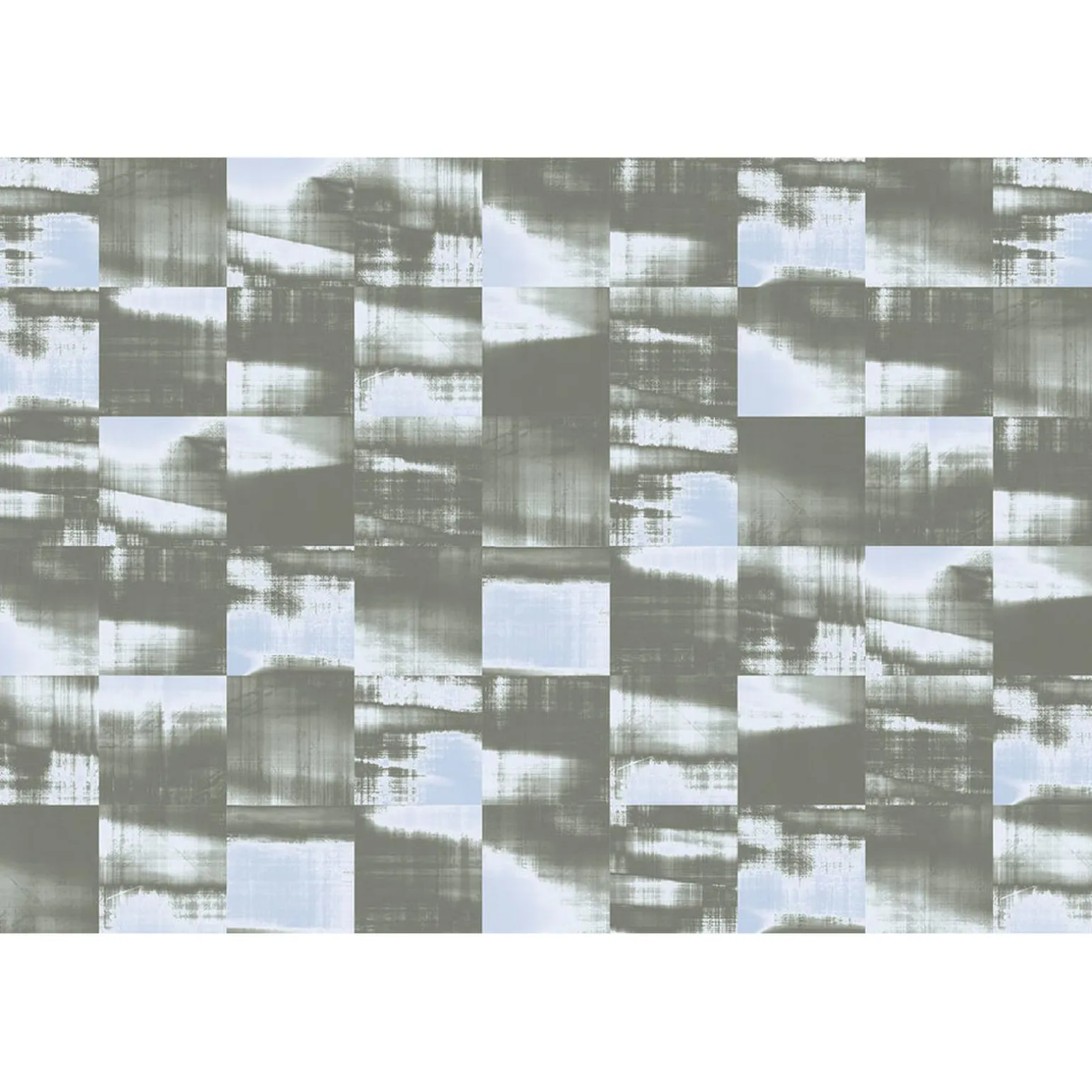 Papier peint panoramique XL PATCHY 400 x 270 cm bleu clair grisé