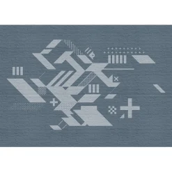 Papier peint panoramique XL JASPE 400 x 270 cm bleu jeans - 4MURS