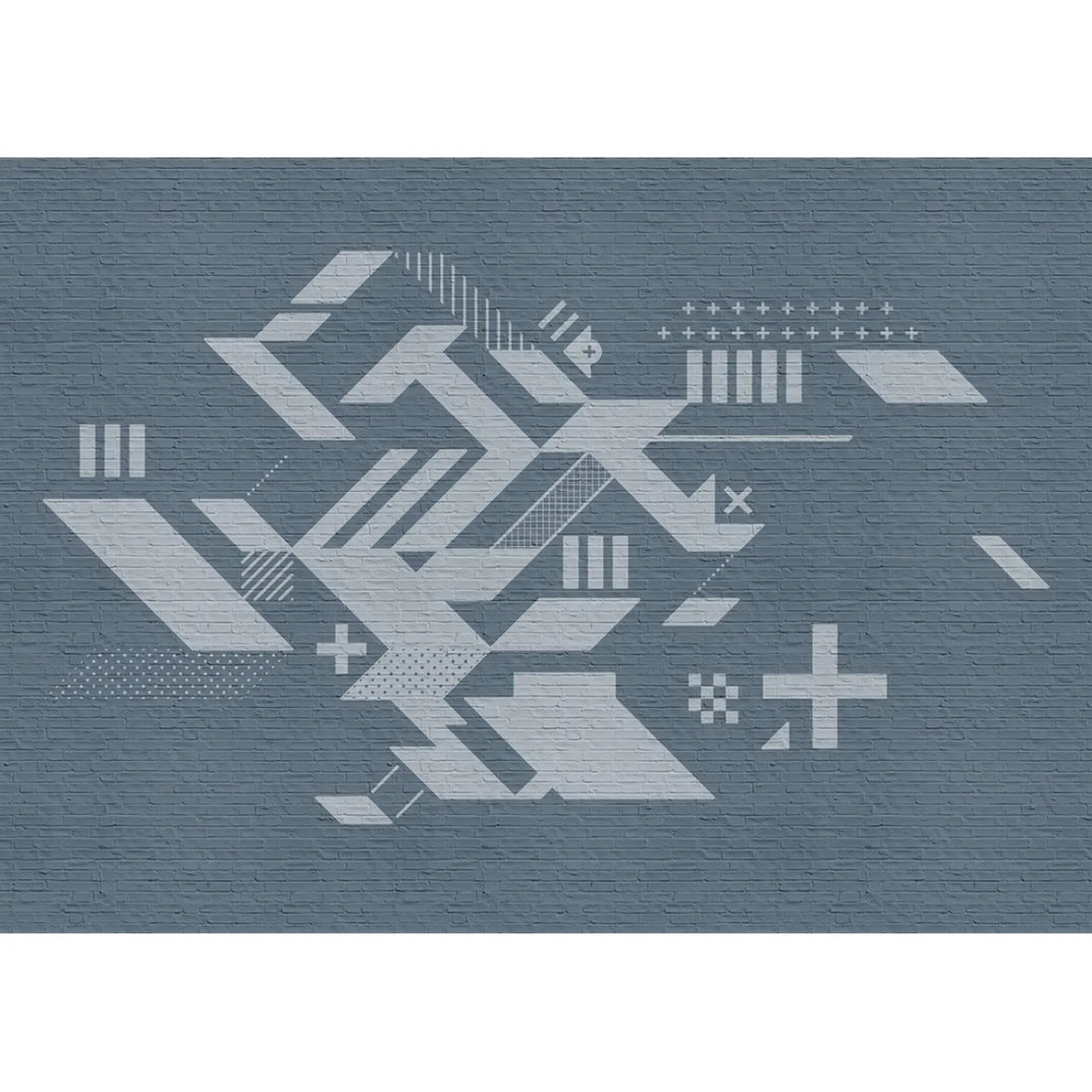 Papier peint panoramique XL JASPE 400 x 270 cm bleu jeans - 4MURS