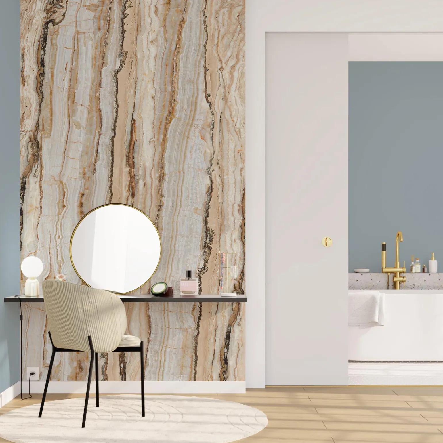 Papier peint panoramique L GARANCE 159 x 280 cm caramel - 4MURS