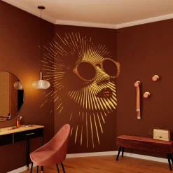 Papier peint panoramique XL MADONNE 350 x 255 cm noir rougi - 4MURS