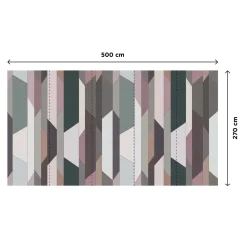 Papier peint panoramique XXL THEOTIME 500 x 270 cm rose - 4MURS
