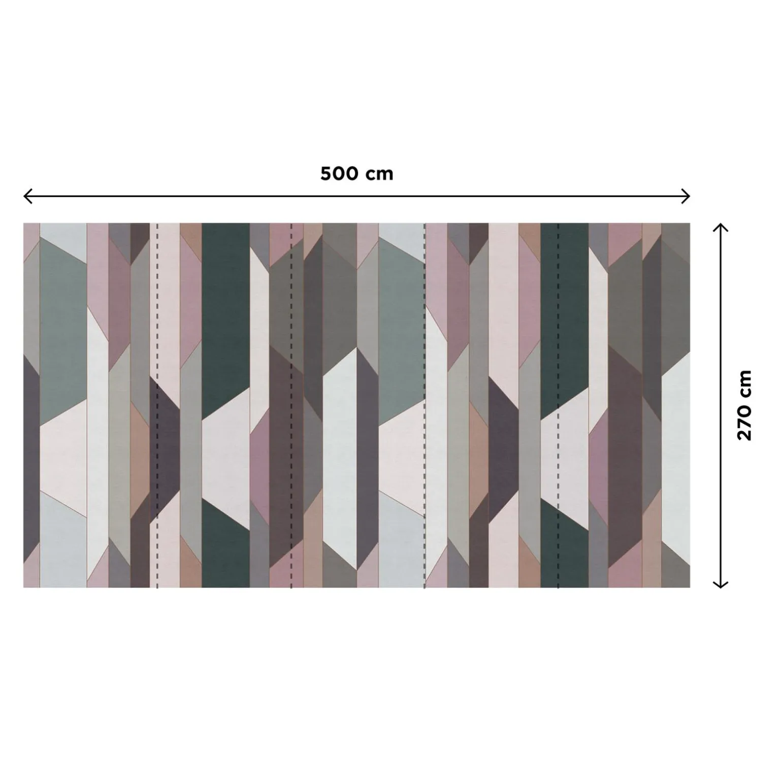 Papier peint panoramique XXL THEOTIME 500 x 270 cm rose - 4MURS
