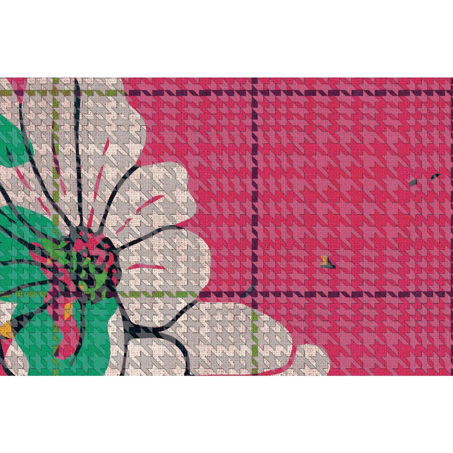 Papier peint panoramique XL FLAID 400 x 270 cm fuchsia - 4MURS