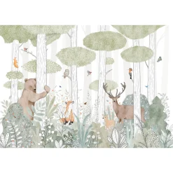 Papier peint panoramique XL CALM FOREST LIFE 400 x 270 cm - 4MURS