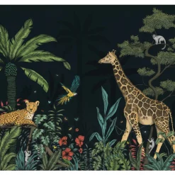 Papier peint panoramique XL NIGHT COLOR JUNGLE 300 x 270 cm - 4MURS